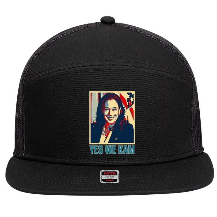 President Harris Retro Yes We Kam 7 Panel Mesh Trucker Snapback Hat