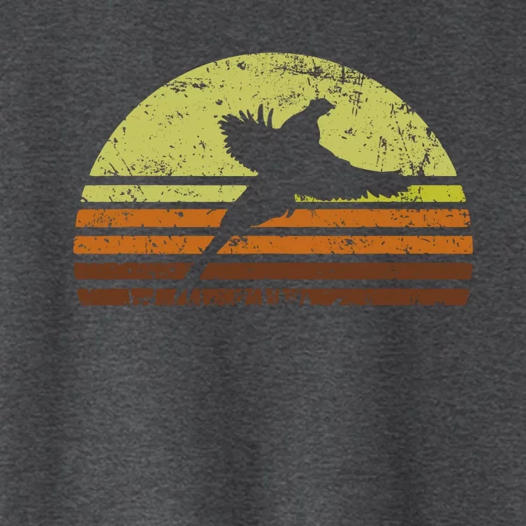 Pheasant Hunting South Dakota Upland Bird Game Hunter Retro Women's Crop Top Tee