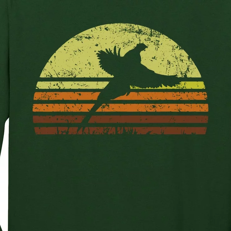 Pheasant Hunting South Dakota Upland Bird Game Hunter Retro Tall Long Sleeve T-Shirt