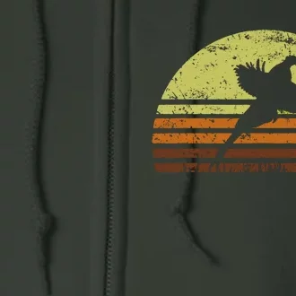 Pheasant Hunting South Dakota Upland Bird Game Hunter Retro Full Zip Hoodie