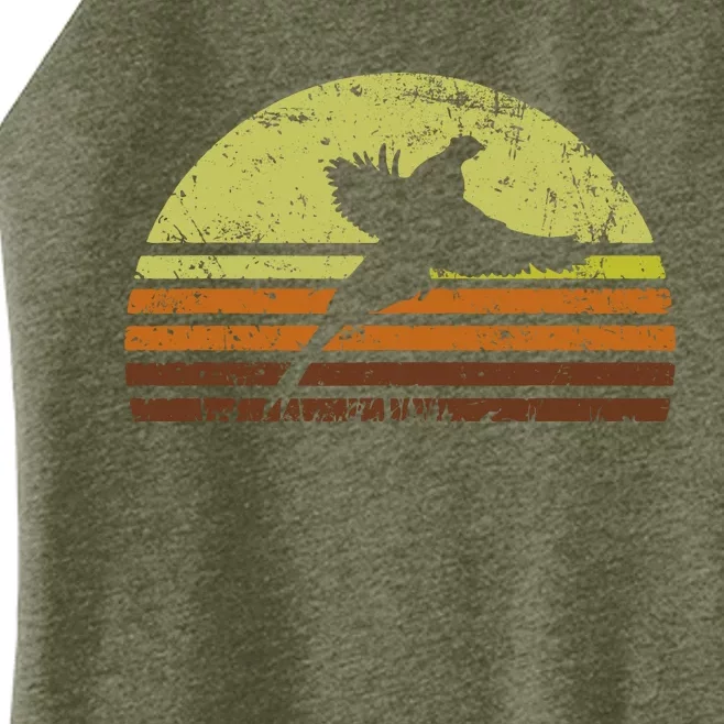 Pheasant Hunting South Dakota Upland Bird Game Hunter Retro Women’s Perfect Tri Rocker Tank