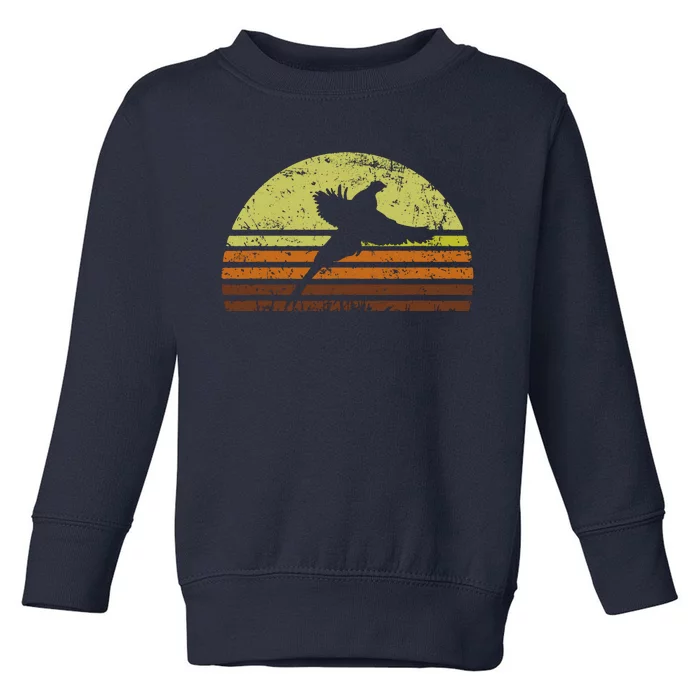 Pheasant Hunting South Dakota Upland Bird Game Hunter Retro Toddler Sweatshirt