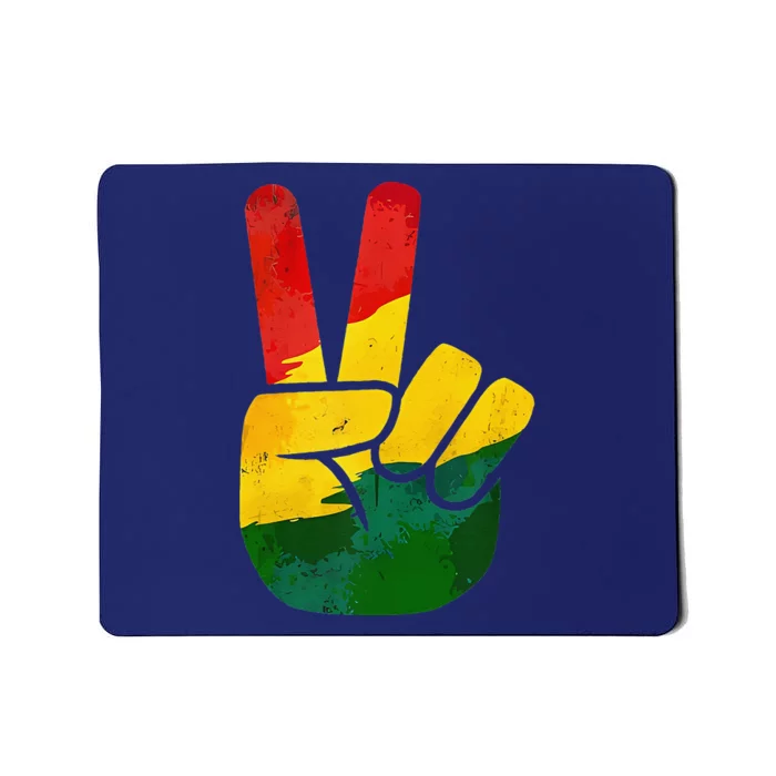 Peace Hand Sign Juneteenth Day Black Pride Mousepad