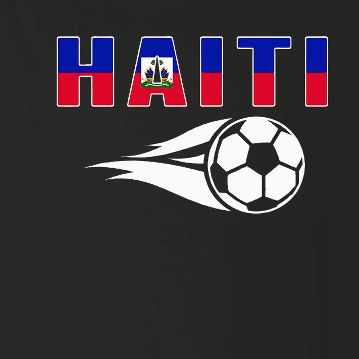 Proud Haiti Soccer Fans Jersey Haitian Flag Football Lovers Toddler Long Sleeve Shirt