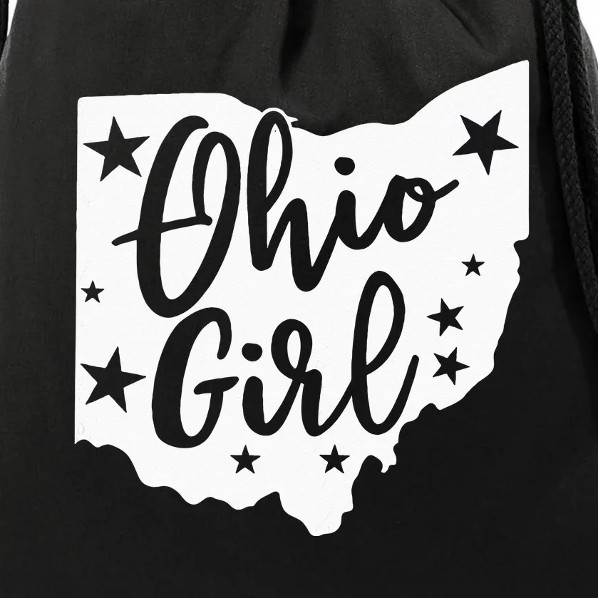 Proud Home State Lover Ohio Girl Drawstring Bag