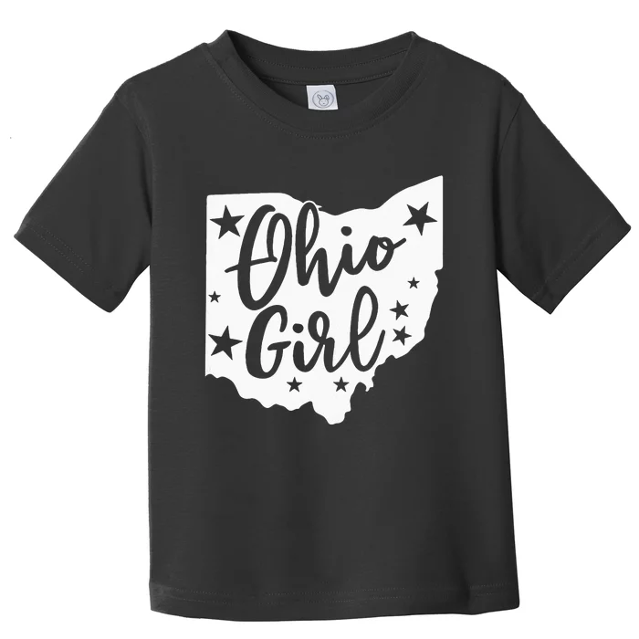 Proud Home State Lover Ohio Girl Toddler T-Shirt