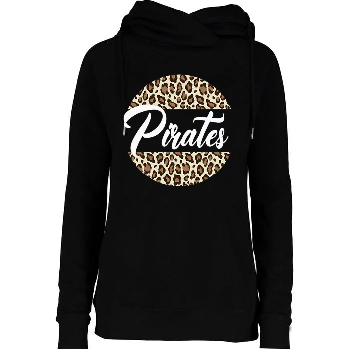 Pirates High School Mascot Sports Team 's Pirates Womens Funnel Neck Pullover Hood