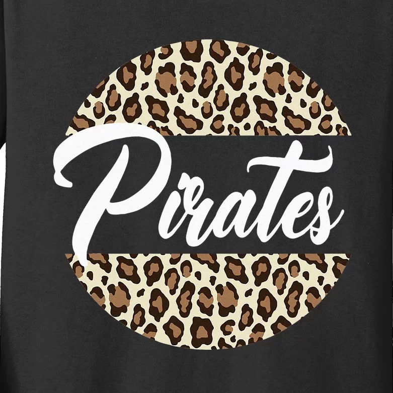 Pirates High School Mascot Sports Team 's Pirates Kids Long Sleeve Shirt