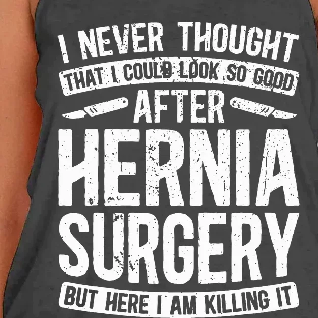 Post Hernia Surgery Recovery Women's Knotted Racerback Tank