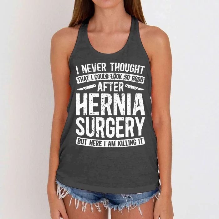 Post Hernia Surgery Recovery Women's Knotted Racerback Tank