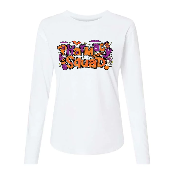 Pharmacy Halloween Squad Pharmacist Pharmacy Technician Cpht Womens Cotton Relaxed Long Sleeve T-Shirt