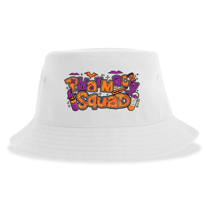 Pharmacy Halloween Squad Pharmacist Pharmacy Technician Cpht Sustainable Bucket Hat