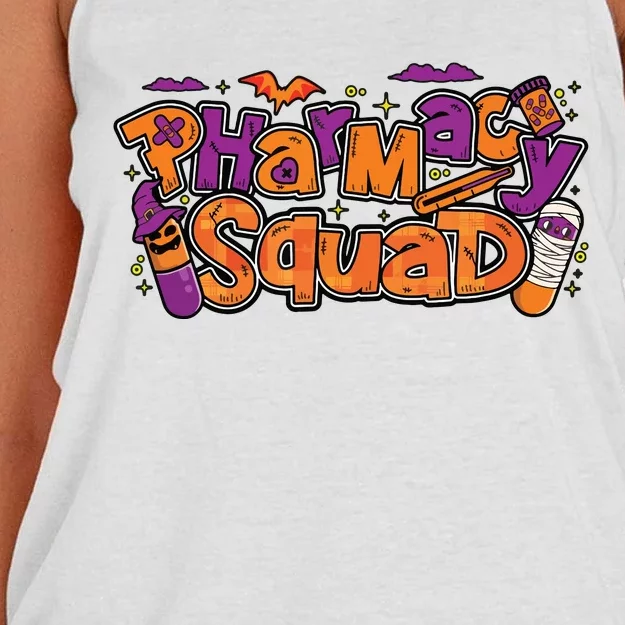 Pharmacy Halloween Squad Pharmacist Pharmacy Technician Cpht Women's Knotted Racerback Tank