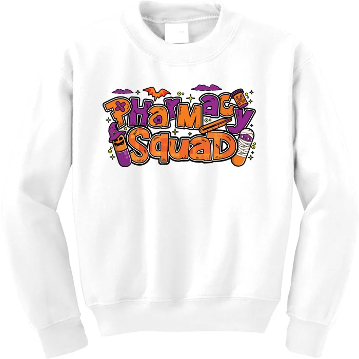 Pharmacy Halloween Squad Pharmacist Pharmacy Technician Cpht Kids Sweatshirt