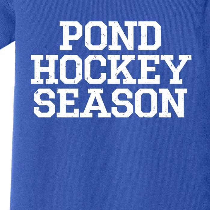 Pond Hockey Season Gift Baby Bodysuit