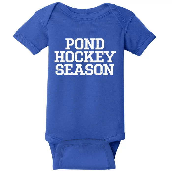 Pond Hockey Season Gift Baby Bodysuit