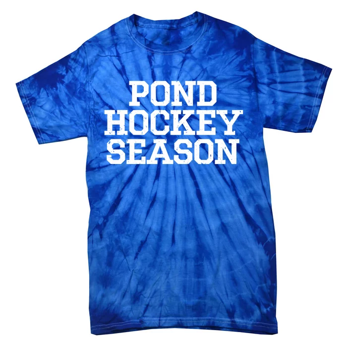 Pond Hockey Season Gift Tie-Dye T-Shirt