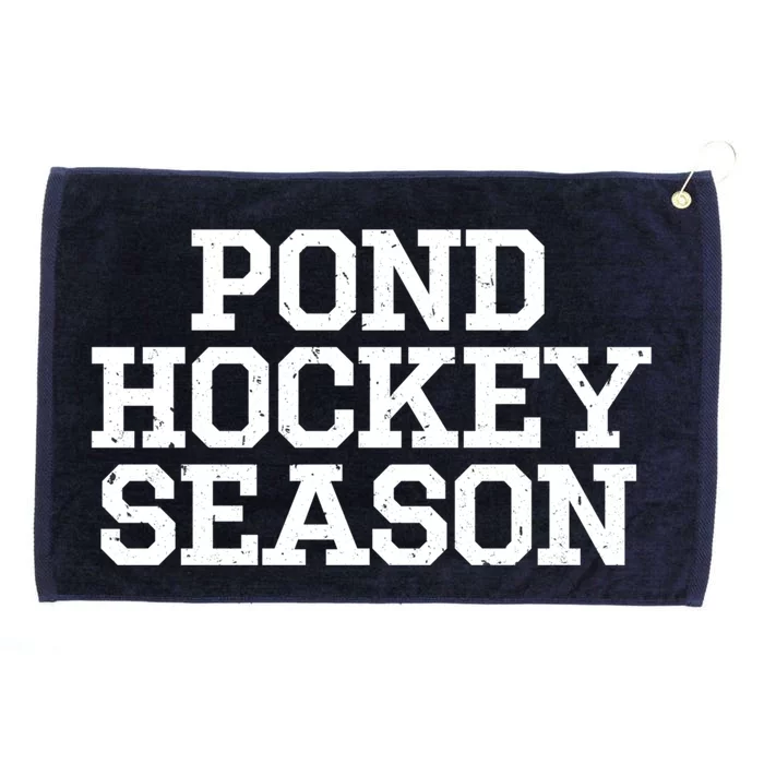 Pond Hockey Season Gift Grommeted Golf Towel