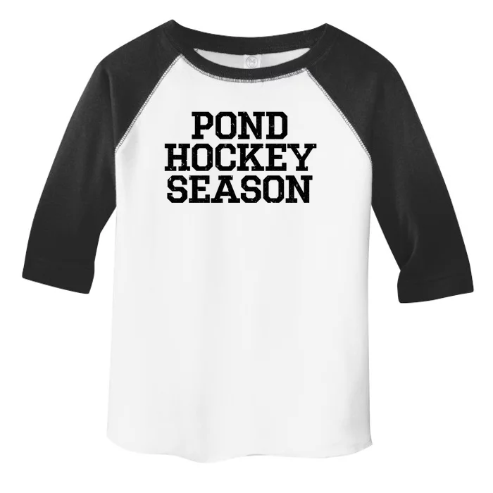 Pond Hockey Season Gift Toddler Fine Jersey T-Shirt