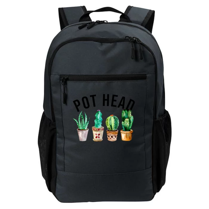 Pot Head Succulent Plant Lover Gift Funny Gardening Plant Daily Commute Backpack