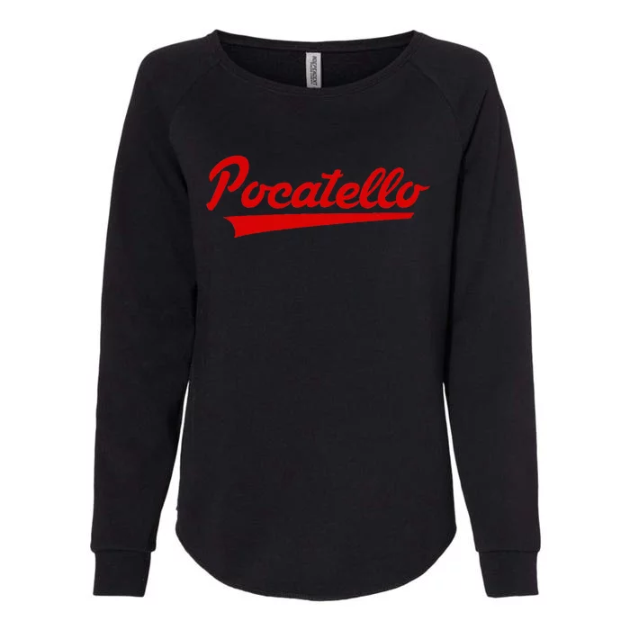 Pocatello High School Vintage Swoosh Womens California Wash Sweatshirt