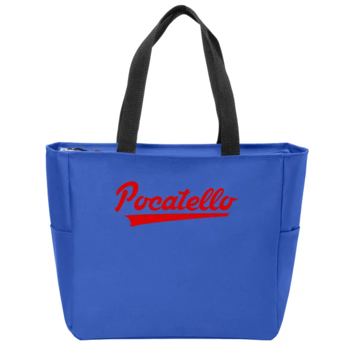 Pocatello High School Vintage Swoosh Zip Tote Bag