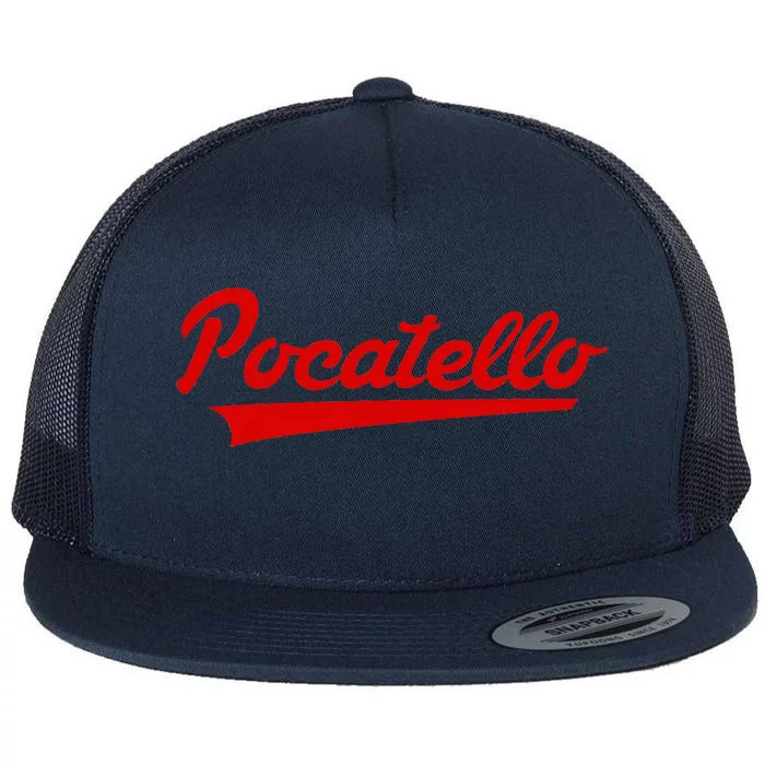 Pocatello High School Vintage Swoosh Flat Bill Trucker Hat