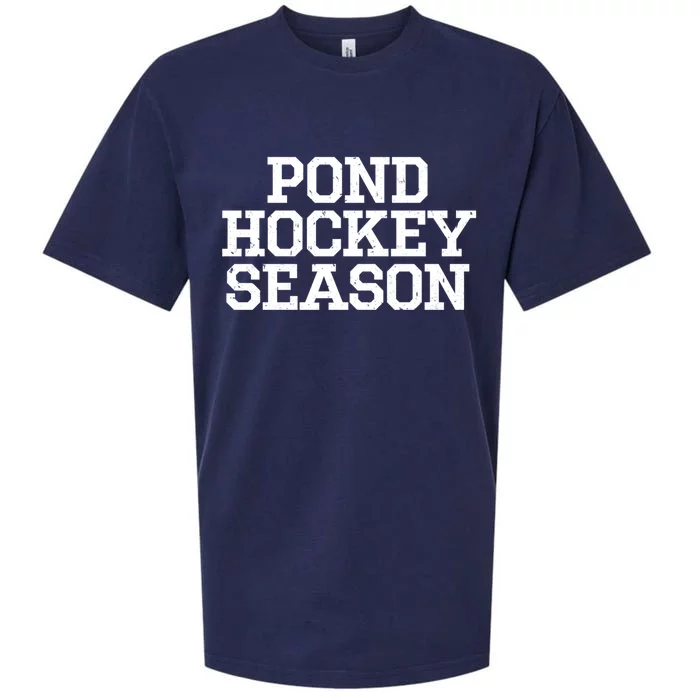 Pond Hockey Season Gift Sueded Cloud Jersey T-Shirt