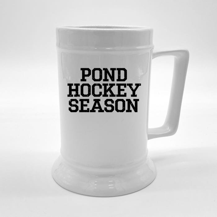 Pond Hockey Season Gift Front & Back Beer Stein