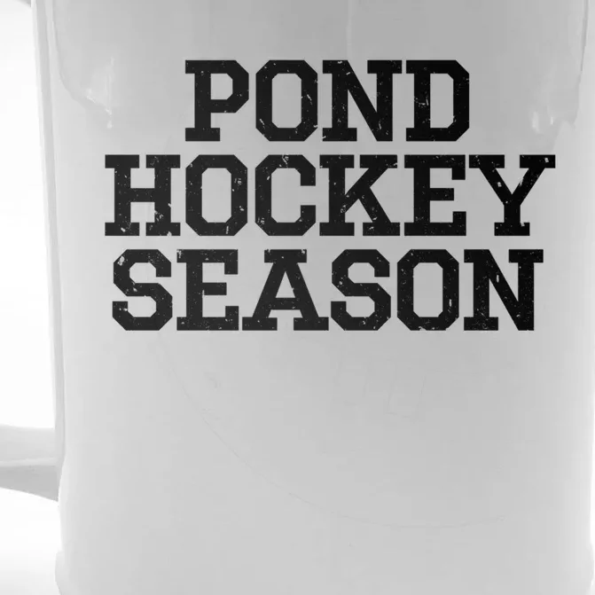 Pond Hockey Season Gift Front & Back Beer Stein