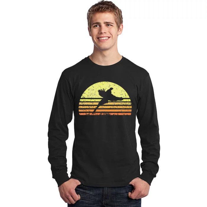 Pheasant Hunting South Dakota Upland Bird Game Hunter Retro Tall Long Sleeve T-Shirt