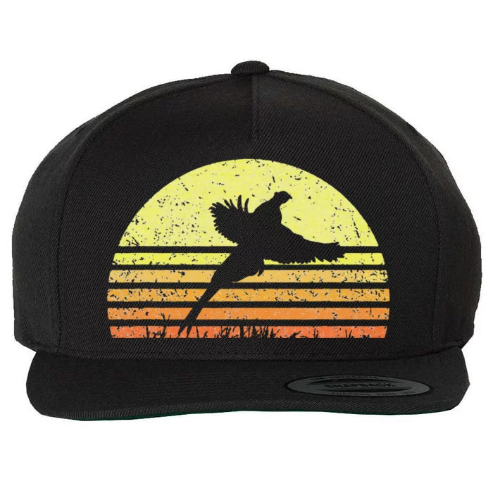 Pheasant Hunting South Dakota Upland Bird Game Hunter Retro Wool Snapback Cap