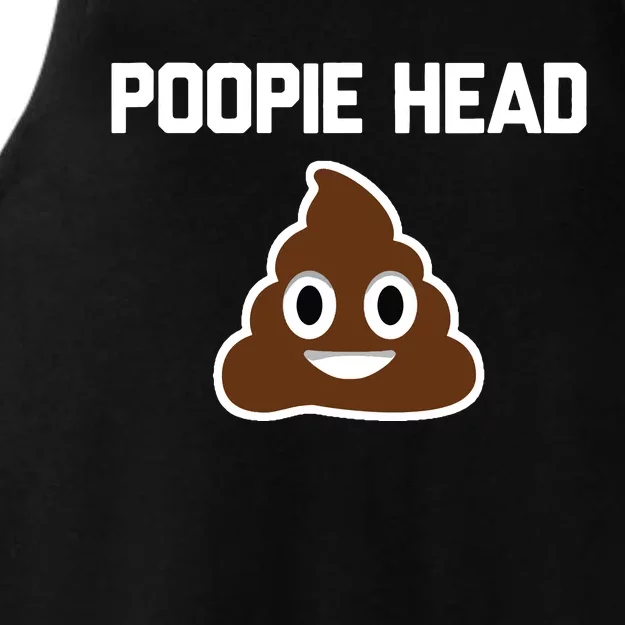 Poopie Head Sarcastic Novelty Gifts Funny Poop Shit Ladies Tri-Blend Wicking Tank