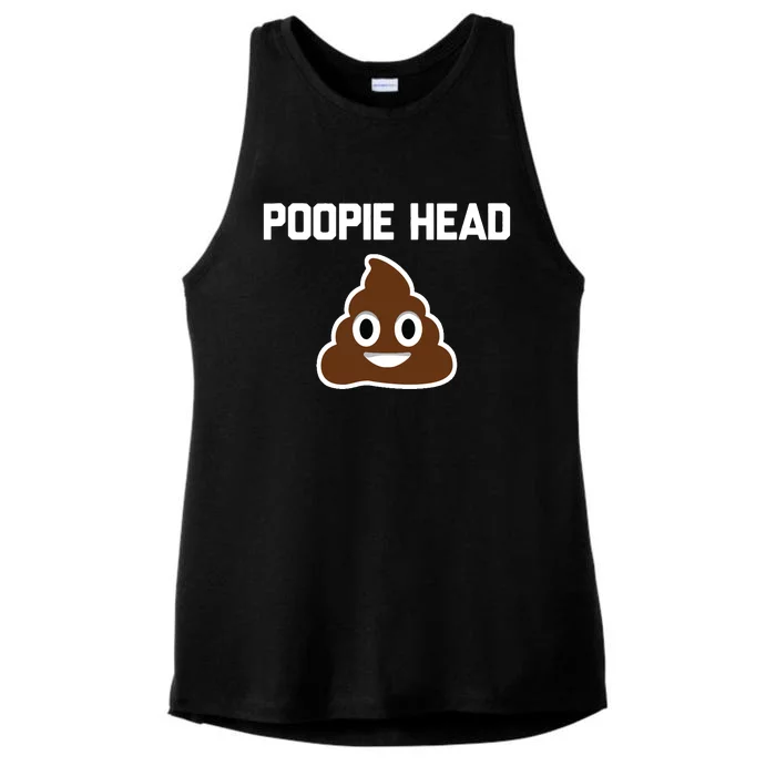 Poopie Head Sarcastic Novelty Gifts Funny Poop Shit Ladies Tri-Blend Wicking Tank