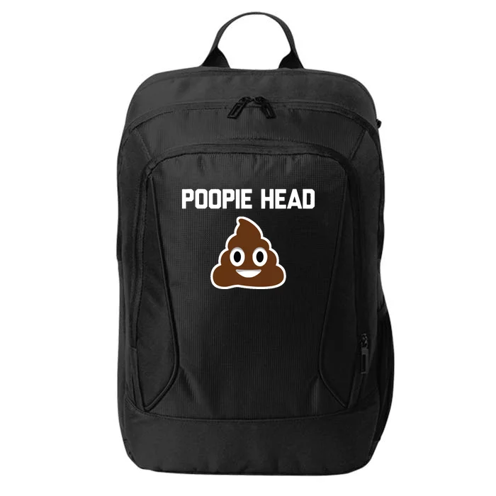 Poopie Head Sarcastic Novelty Gifts Funny Poop Shit City Backpack