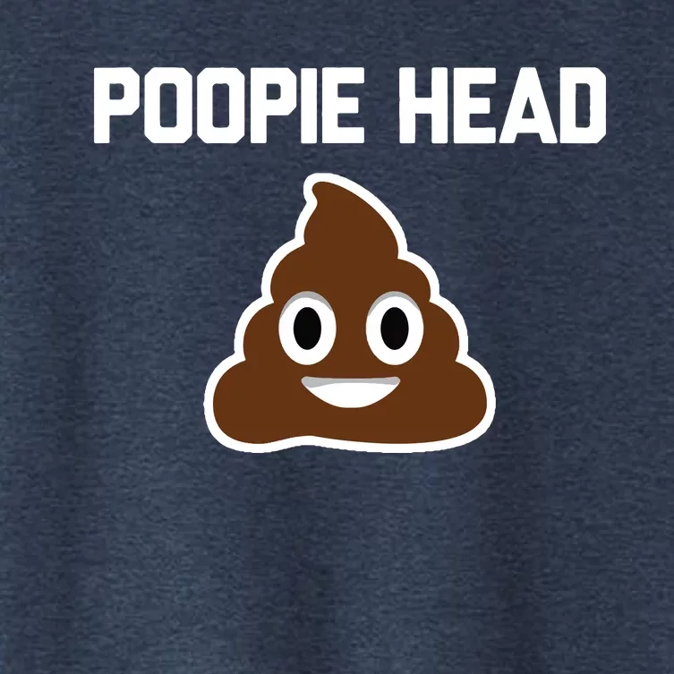 Poopie Head Sarcastic Novelty Gifts Funny Poop Shit Women's Crop Top Tee