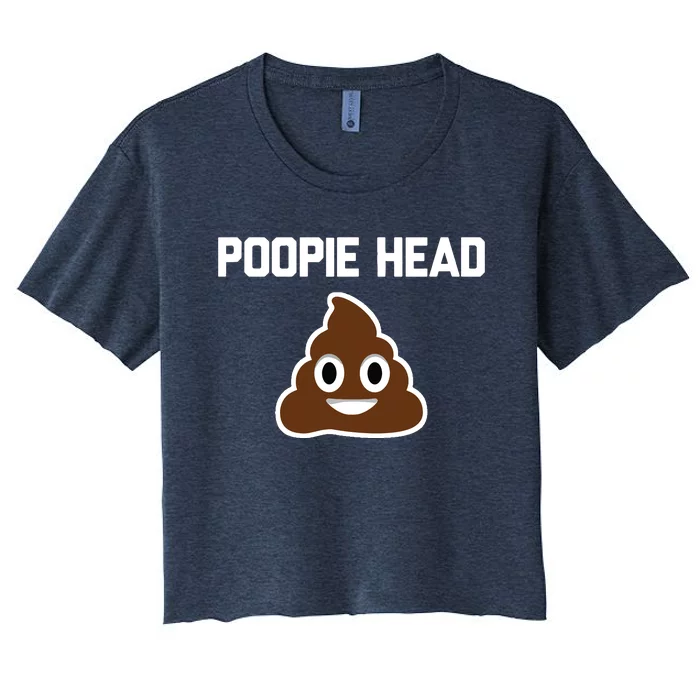 Poopie Head Sarcastic Novelty Gifts Funny Poop Shit Women's Crop Top Tee