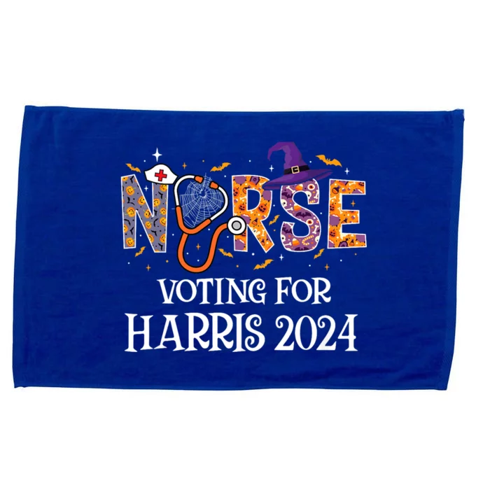 Political Halloween Spooky Nurse Voting For Harris 2024 Microfiber Hand Towel