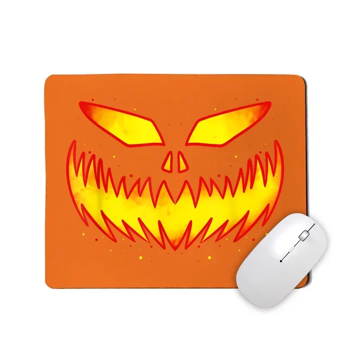 Pumpkin Halloween Shirts For Jack O Lantern Face Mousepad