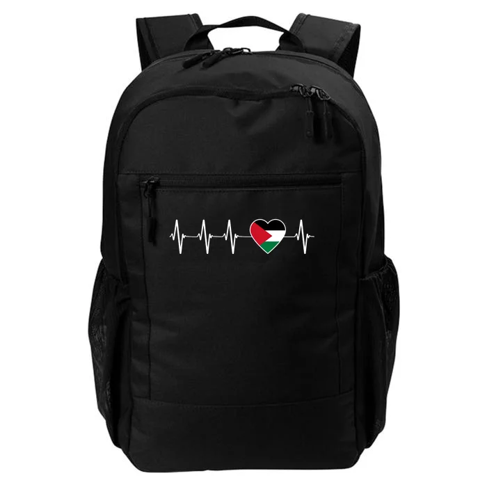 Palestinian Heartbeat Support I Love Palestine Flag Gift Daily Commute Backpack