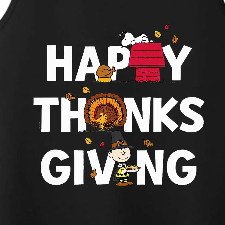 Peanuts Happy Thanksgiving Icons Performance Tank