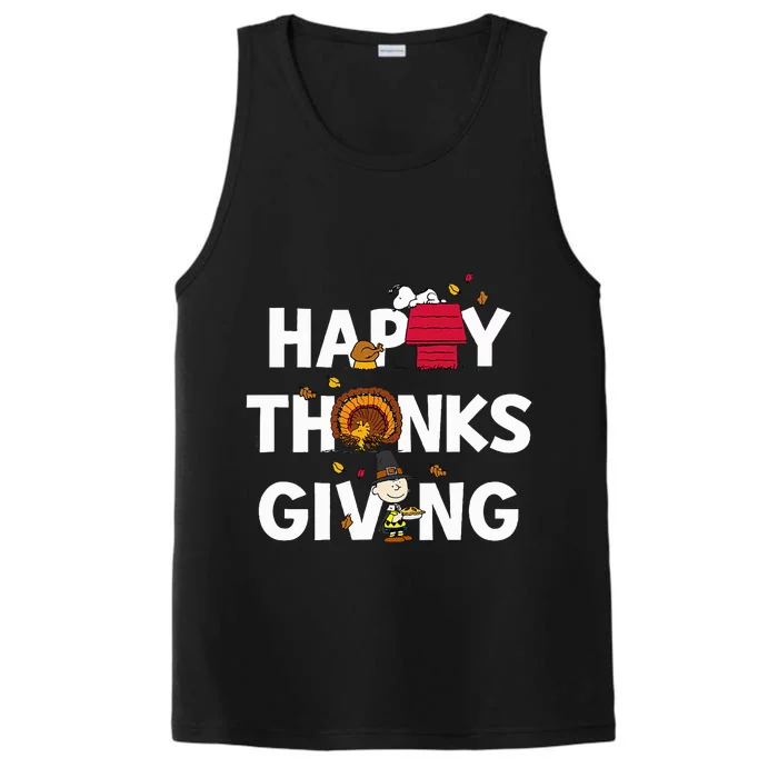 Peanuts Happy Thanksgiving Icons Performance Tank