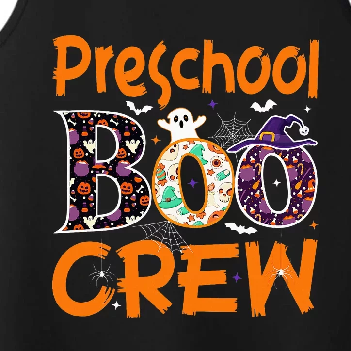 Preschool Halloween Teacher Boo Crew Funny Cute Spooky Classroom Performance Tank