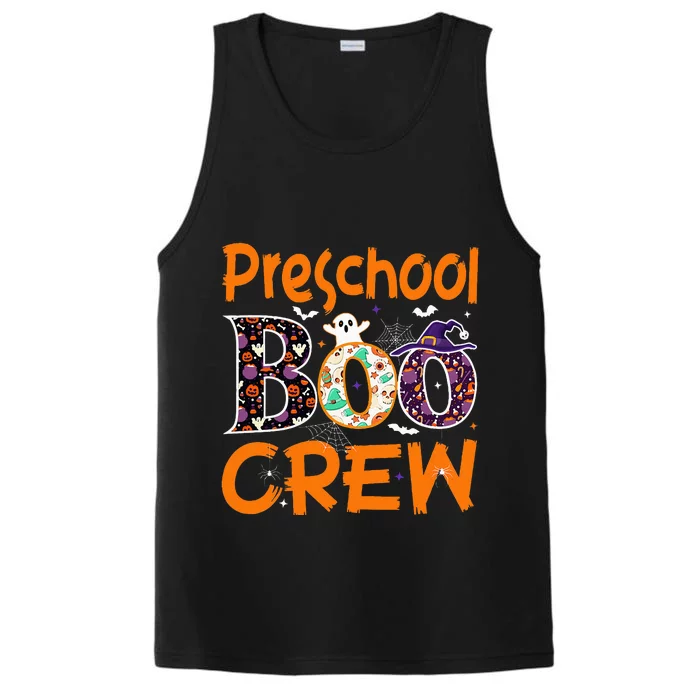 Preschool Halloween Teacher Boo Crew Funny Cute Spooky Classroom Performance Tank