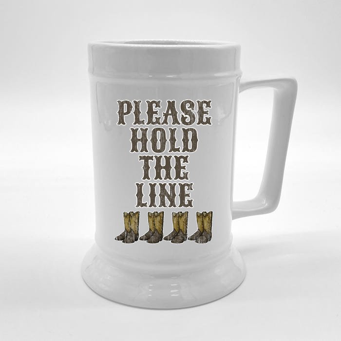 Please Hold The Line Dance Addict Shoes Funny Classy Boots Front & Back Beer Stein