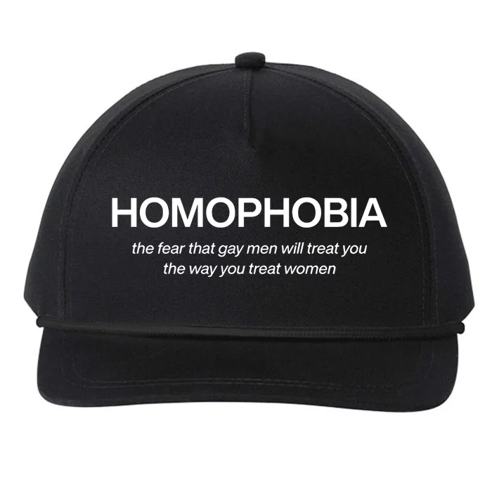 Provokethoughtz Homophobia The Fear That Gay Snapback Five-Panel Rope Hat