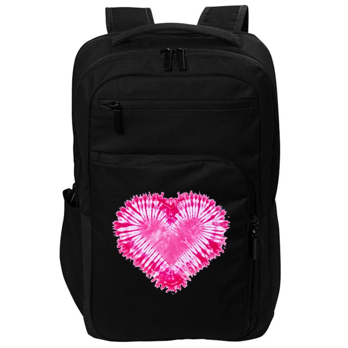 Pink Heart Tie Dye Valentines Day Impact Tech Backpack