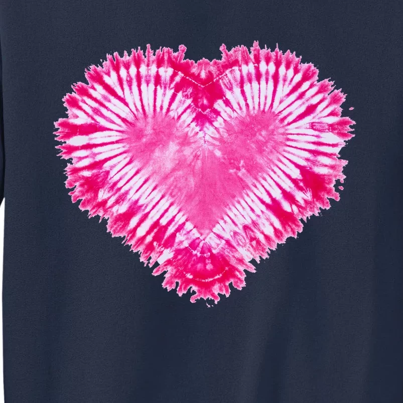 Pink Heart Tie Dye Valentines Day Sweatshirt