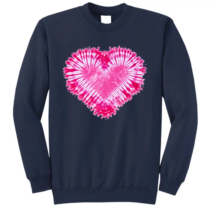 Pink Heart Tie Dye Valentines Day Sweatshirt