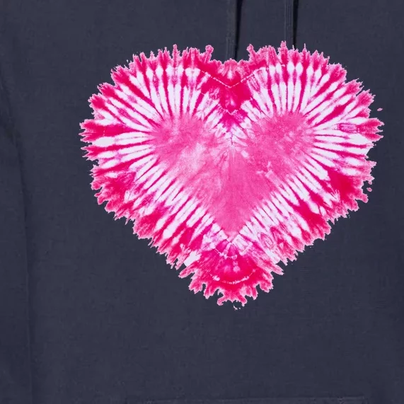 Pink Heart Tie Dye Valentines Day Premium Hoodie